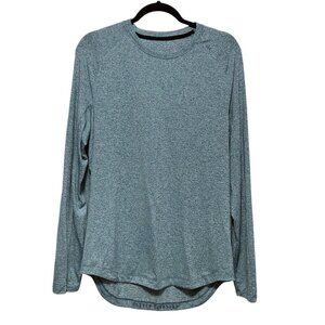 Lululemon Solid Teal Green Round Neck Long Sleeve Top